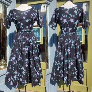Vtg Floral Day Dress